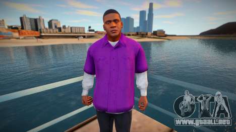 Franklin con una camisa morada para GTA San Andreas