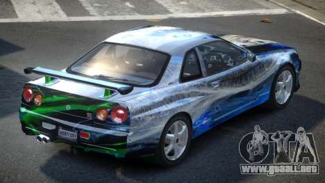 Nissan Skyline PSI R34 US S9 para GTA 4