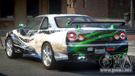 Nissan Skyline PSI R34 US S9 para GTA 4