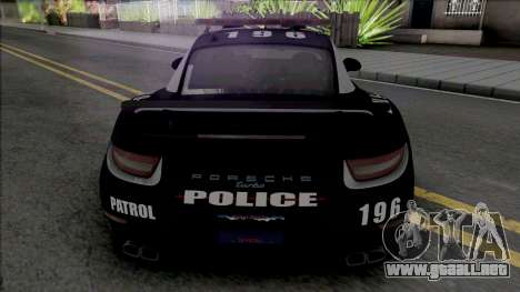 Porsche 911 Turbo 2014 Police para GTA San Andreas