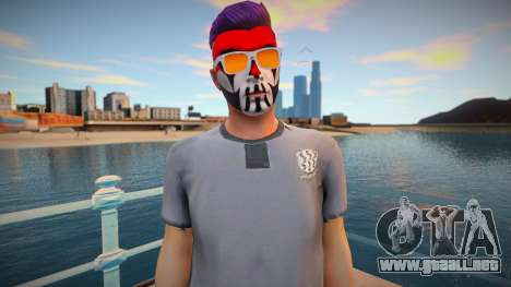 Personaje de GTA Online en maquillaje y gafas para GTA San Andreas