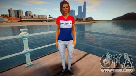 Chica en chaqueta Reebok para GTA San Andreas