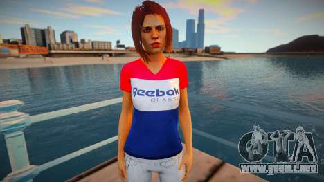 Chica en chaqueta Reebok para GTA San Andreas