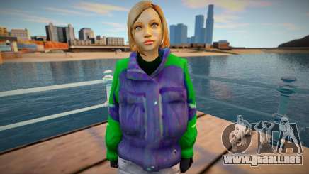 Chica rubia en una chaqueta para GTA San Andreas