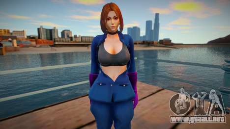 KOF Soldier Girl - Blue Brown Hair 6 para GTA San Andreas