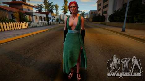 Tress Long Green Dress 1 para GTA San Andreas