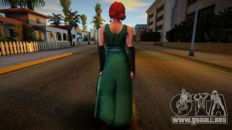 Tress Long Green Dress 1 para GTA San Andreas