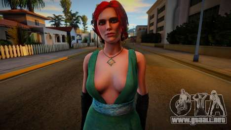 Tress Long Green Dress 1 para GTA San Andreas