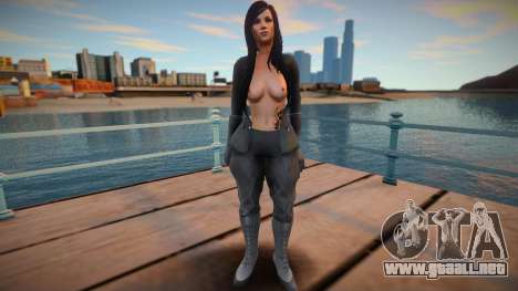 Skyrim Monki Sexy Black Soldier - Topless 2 para GTA San Andreas