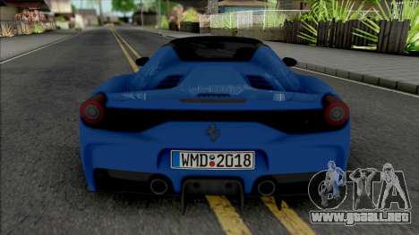 Ferrari 458 Speciale Aperta 2015 para GTA San Andreas