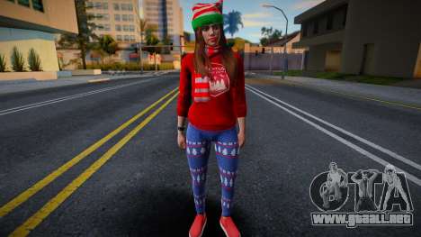 Chica con ropa de Año Nuevo 5 para GTA San Andreas