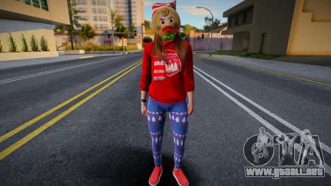 Chica con ropa de Año Nuevo 6 para GTA San Andreas