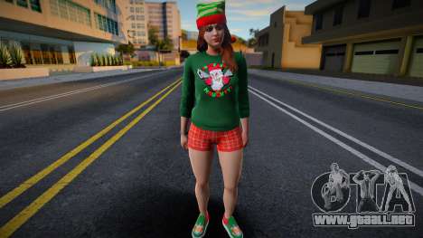 Chica con ropa de Año Nuevo 1 para GTA San Andreas