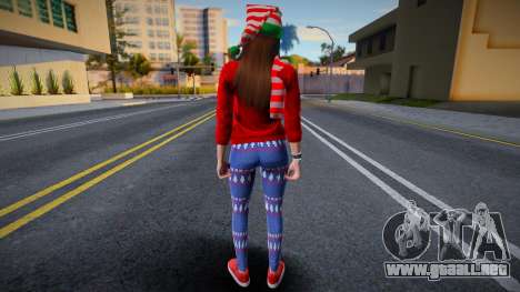 Chica con ropa de Año Nuevo 6 para GTA San Andreas