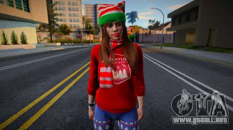 Chica con ropa de Año Nuevo 5 para GTA San Andreas