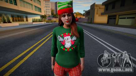 Chica con ropa de Año Nuevo 1 para GTA San Andreas