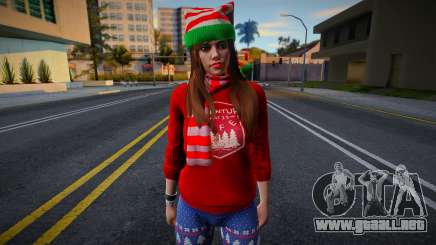 Chica con ropa de Año Nuevo 5 para GTA San Andreas