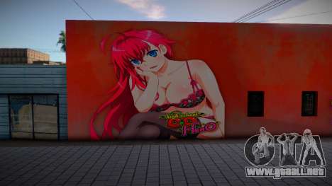 Rias Gremory Mural para GTA San Andreas