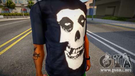 Misfits Skull Black T-shirt para GTA San Andreas