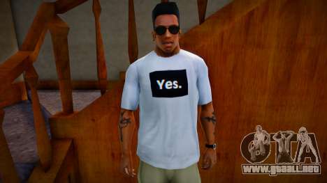 T-shirt YES. para GTA San Andreas