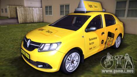 Renault Logan 2015 Yandex Taxi para GTA Vice City