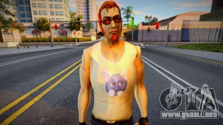 Postal Dude en una camiseta con un gato para GTA San Andreas