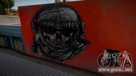 Mural de Simon Ghost Riley CoD MW2 para GTA San Andreas