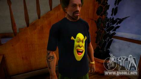 Shrek Face T-shirt para GTA San Andreas