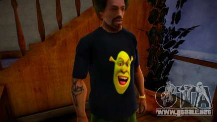 Shrek Face T-shirt para GTA San Andreas