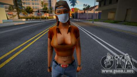 Dnfylc en una máscara protectora para GTA San Andreas