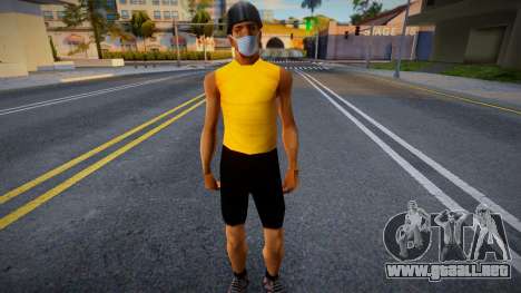Bmymoun en una máscara protectora para GTA San Andreas