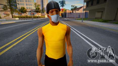 Bmymoun en una máscara protectora para GTA San Andreas