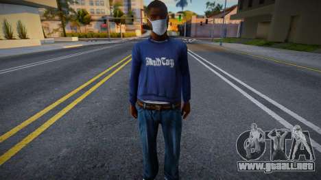 Madd Dogg con una máscara protectora para GTA San Andreas