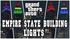Empire State Building lights Cyan para GTA 4