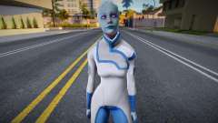 Liara TSony en el uniforme de los científicos de Mass Effect para GTA San Andreas