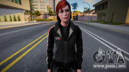 Jane Shepard con una sudadera con capucha de Mass Effect para GTA San Andreas