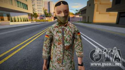 Chica con uniforme militar para GTA San Andreas