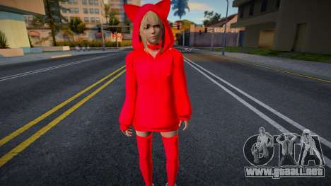 Chica de traje rojo para GTA San Andreas