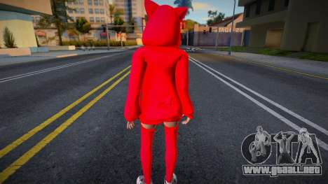 Chica de traje rojo para GTA San Andreas