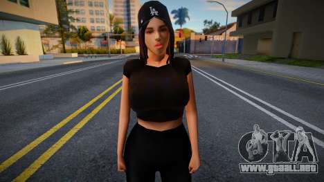 Chica de moda en negro para GTA San Andreas