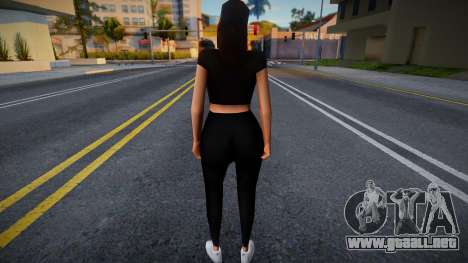 Chica de moda en negro para GTA San Andreas
