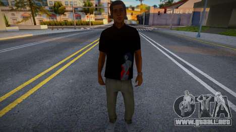 Un joven con una camiseta negra para GTA San Andreas