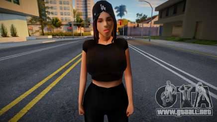 Chica de moda en negro para GTA San Andreas