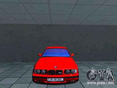 BMW E34 M5 AM Plates para GTA San Andreas