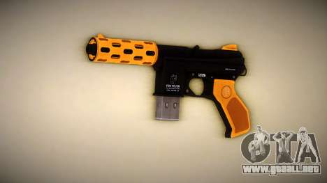 GTA V Vom Feuer Machine Pistol (Orange) para GTA Vice City