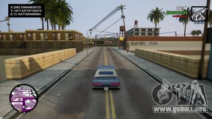 Mostrar coordenadas para GTA San Andreas Definitive Edition