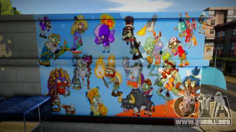 Veteran Zombies Mural para GTA San Andreas