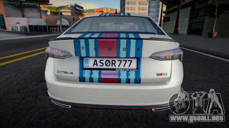 Skoda Octavia RS 2020 - Vinilo 2 para GTA San Andreas