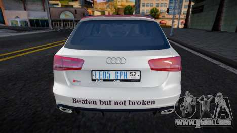Audi RS 6 Beaten but not broken (Fist) para GTA San Andreas