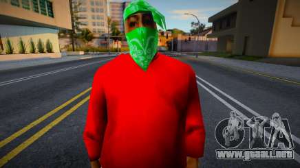 Red Fam 1 With Green Bandana para GTA San Andreas